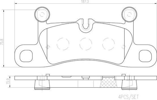 Brembo P65042N - Гальмівні колодки, дискові гальма autozip.com.ua