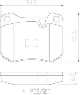 Brembo P65002N - Гальмівні колодки, дискові гальма autozip.com.ua