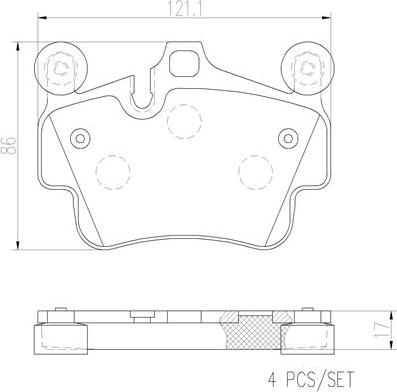 Brembo P65014N - Гальмівні колодки, дискові гальма autozip.com.ua