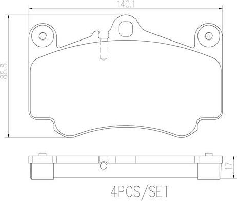 Brembo P65011N - Гальмівні колодки, дискові гальма autozip.com.ua