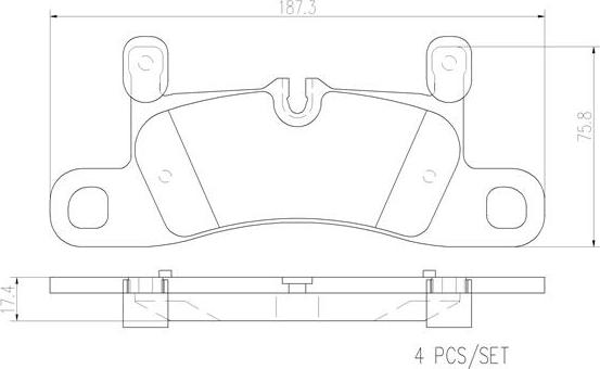 Brembo P65030N - Гальмівні колодки, дискові гальма autozip.com.ua