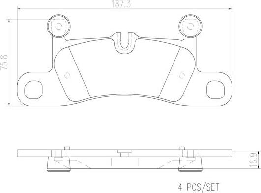 Brembo P65027N - Гальмівні колодки, дискові гальма autozip.com.ua