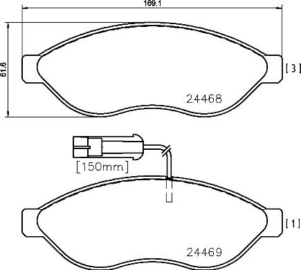 Brembo P 61 090 - Гальмівні колодки, дискові гальма autozip.com.ua