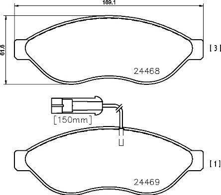 Brembo P 61 092 - Гальмівні колодки, дискові гальма autozip.com.ua