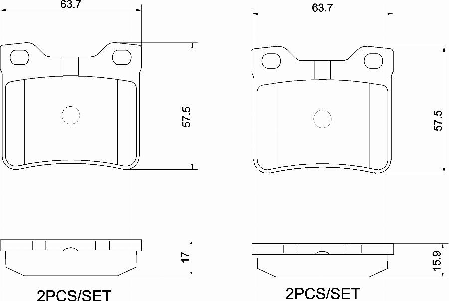 Brembo P61058N - Гальмівні колодки, дискові гальма autozip.com.ua