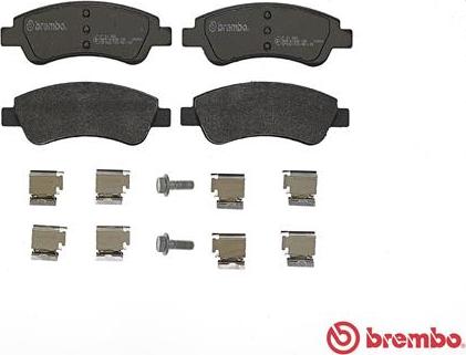 Brembo P 61 066 - Колодка торм. диск. CITROEN C3. C4. DS3 PEUGEOT 206. 207 передн. пр-во BREMBO autozip.com.ua