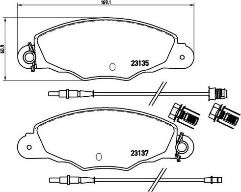 Brembo P 61 061 - Гальмівні колодки, дискові гальма autozip.com.ua