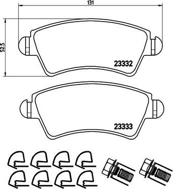 BOSCH 986424529 - Гальмівні колодки, дискові гальма autozip.com.ua