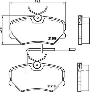 Brembo P 61 035 - Гальмівні колодки, дискові гальма autozip.com.ua