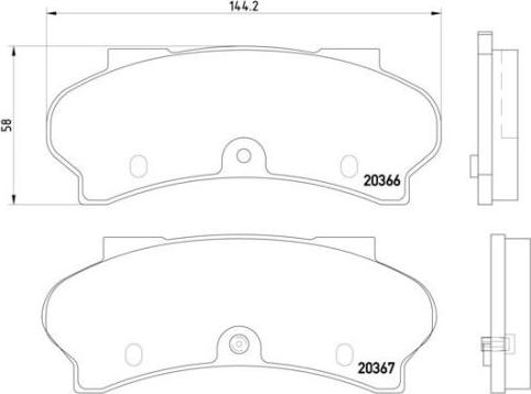 Brembo P 61 033 - Гальмівні колодки, дискові гальма autozip.com.ua