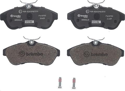 Brembo P 61 075X - Гальмівні колодки, дискові гальма autozip.com.ua