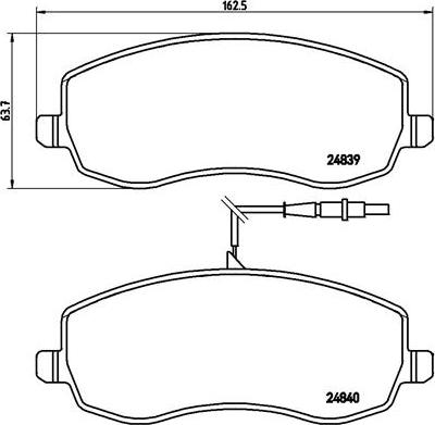 Brembo P 61 104 - Гальмівні колодки, дискові гальма autozip.com.ua