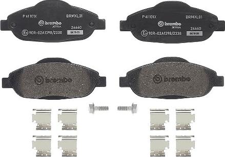 Brembo P 61 101X - Гальмівні колодки, дискові гальма autozip.com.ua