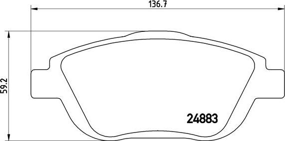 Brembo P 61 103 - Гальмівні колодки, дискові гальма autozip.com.ua