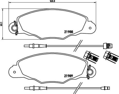 Brembo P 61 102 - Гальмівні колодки, дискові гальма autozip.com.ua