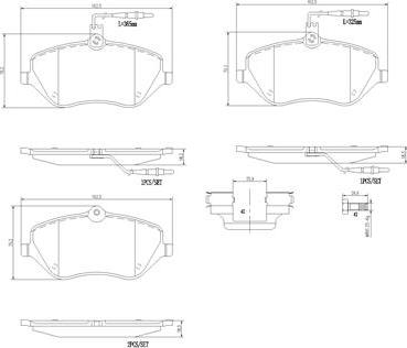 Brembo P61119N - Гальмівні колодки, дискові гальма autozip.com.ua