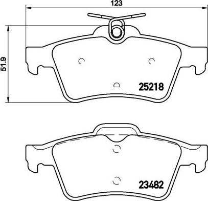 Brembo P 61 110 - Гальмівні колодки, дискові гальма autozip.com.ua