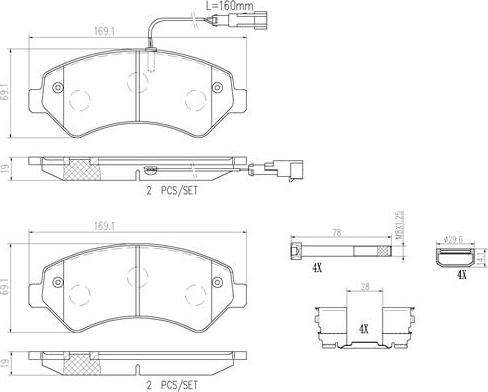 Brembo P61118N - Гальмівні колодки, дискові гальма autozip.com.ua