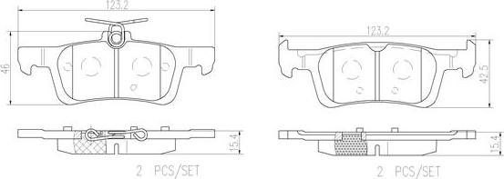 Brembo P61121N - Гальмівні колодки, дискові гальма autozip.com.ua