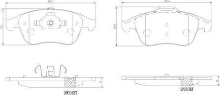 Brembo P68045N - Гальмівні колодки, дискові гальма autozip.com.ua