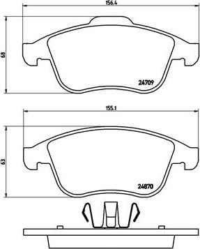 Brembo P 68 045 - Гальмівні колодки, дискові гальма autozip.com.ua