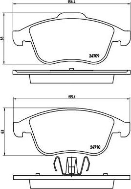 Brembo P 68 046 - Гальмівні колодки, дискові гальма autozip.com.ua