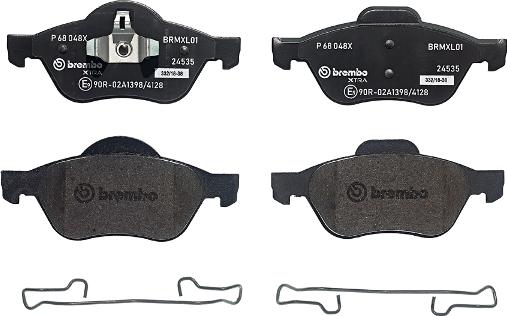 Brembo P 68 048X - Гальмівні колодки, дискові гальма autozip.com.ua