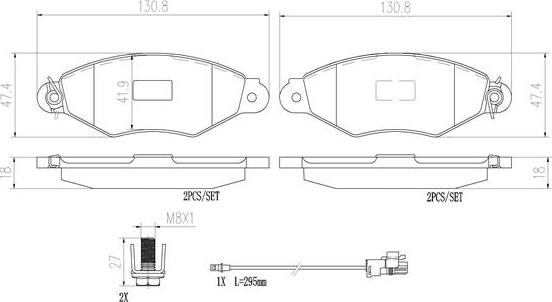 Brembo P68042N - Гальмівні колодки, дискові гальма autozip.com.ua