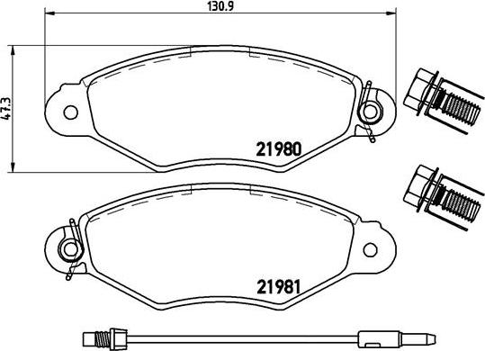 Brembo P 68 042 - Гальмівні колодки, дискові гальма autozip.com.ua