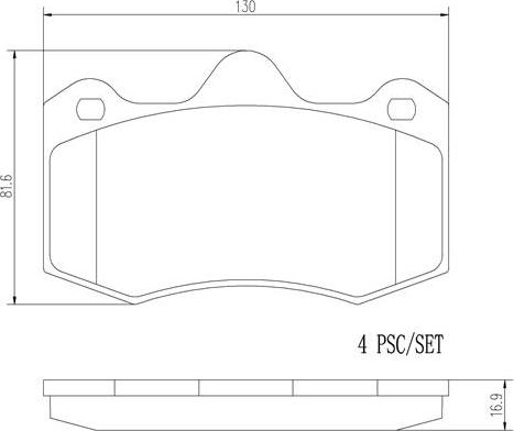 Brembo P68051N - Гальмівні колодки, дискові гальма autozip.com.ua