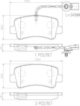 Brembo P68063N - Гальмівні колодки, дискові гальма autozip.com.ua