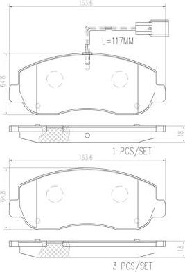 Brembo P68062N - Гальмівні колодки, дискові гальма autozip.com.ua