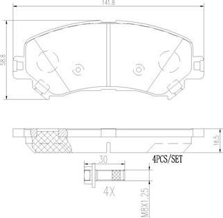 Brembo P68067N - Гальмівні колодки, дискові гальма autozip.com.ua