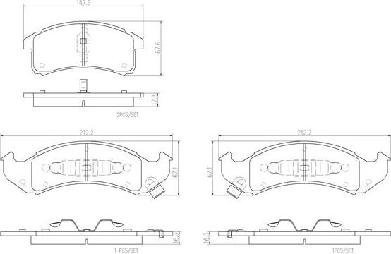 Brembo P09005N - Гальмівні колодки, дискові гальма autozip.com.ua