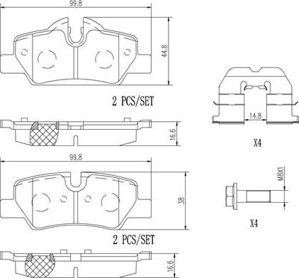 Brembo P06090N - Гальмівні колодки, дискові гальма autozip.com.ua