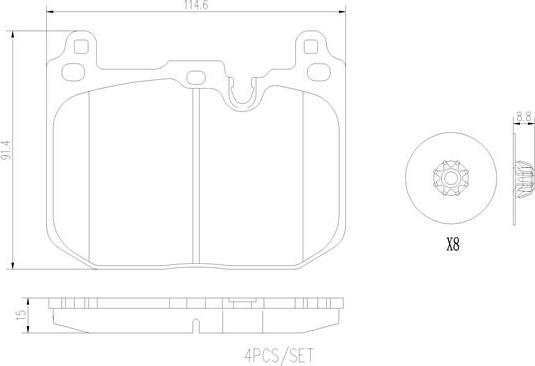 Brembo P06097N - Гальмівні колодки, дискові гальма autozip.com.ua