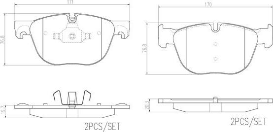 Brembo P06049N - Гальмівні колодки, дискові гальма autozip.com.ua