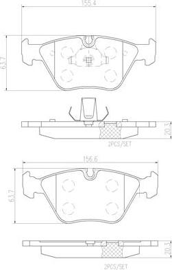 Brembo P06043N - Гальмівні колодки, дискові гальма autozip.com.ua