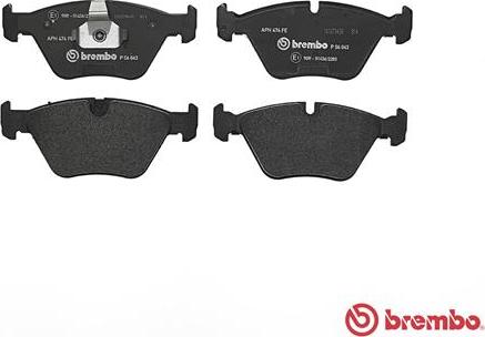 Brembo P 06 043 - Комплект гальмівних колодок з 4 шт. дисків autozip.com.ua