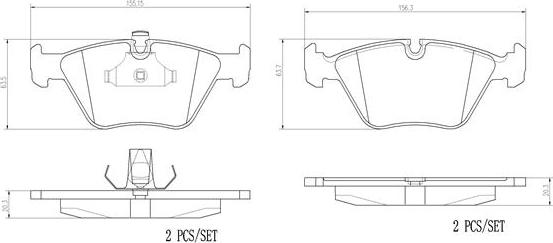 Brembo P06042N - Гальмівні колодки, дискові гальма autozip.com.ua