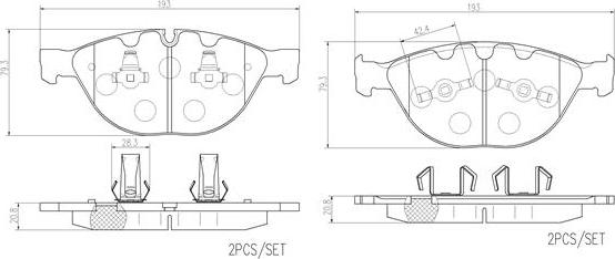 Brembo P06047N - Гальмівні колодки, дискові гальма autozip.com.ua