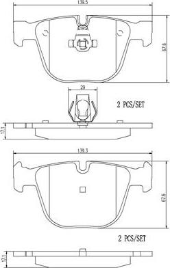 Brembo P06050N - Гальмівні колодки, дискові гальма autozip.com.ua