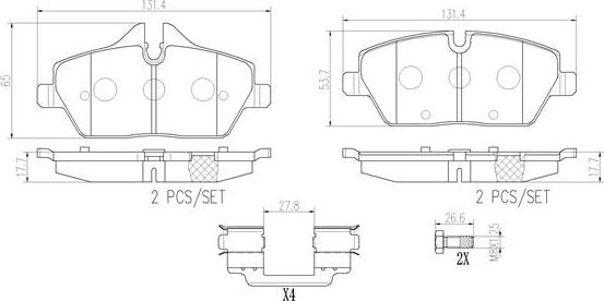 Brembo P06067N - Гальмівні колодки, дискові гальма autozip.com.ua