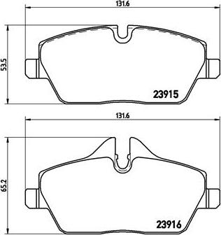 Brembo P 06 067 - Гальмівні колодки, дискові гальма autozip.com.ua