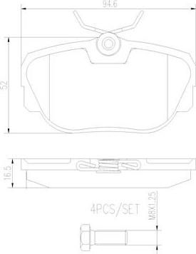 Brembo P06010N - Гальмівні колодки, дискові гальма autozip.com.ua