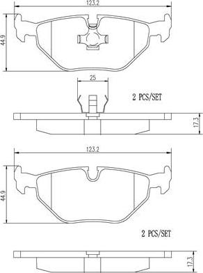 Brembo P06011N - Гальмівні колодки, дискові гальма autozip.com.ua