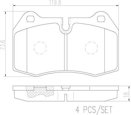 Brembo P06018N - Гальмівні колодки, дискові гальма autozip.com.ua