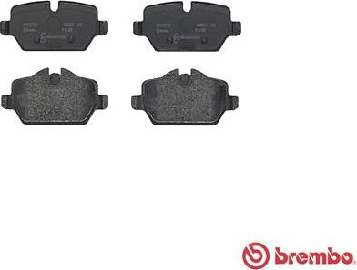 Brembo P 06 080 - Комплект гальмівних колодок з 4 шт. дисків autozip.com.ua