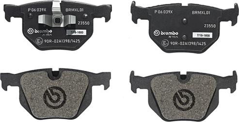 Brembo P 06 039X - Гальмівні колодки, дискові гальма autozip.com.ua