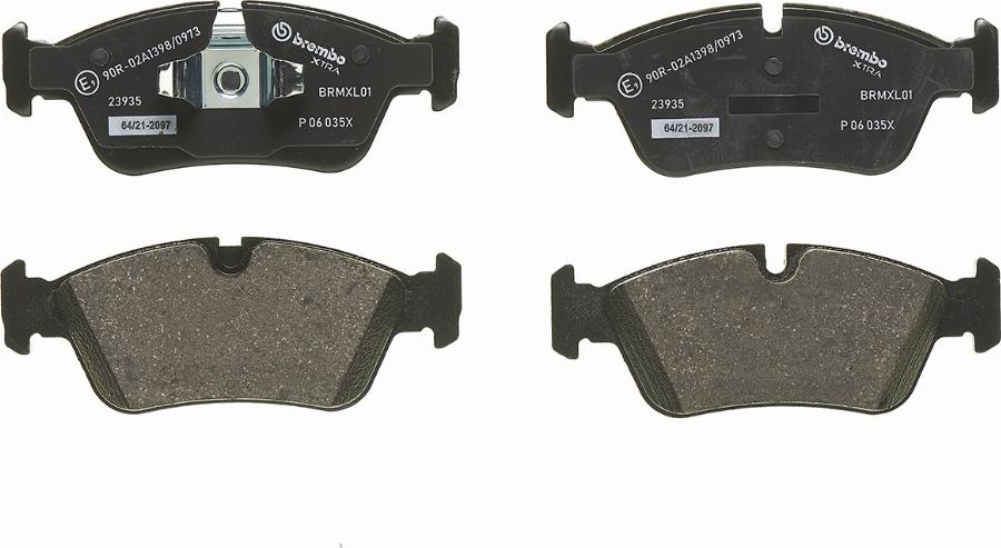 Brembo P 06 035X - Гальмівні колодки, дискові гальма autozip.com.ua
